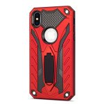 Wholesale iPhone Xs Max Armor Knight Kickstand Hybrid Case (Red)